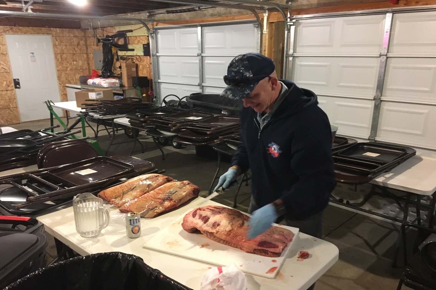 Commander Ken Wagner helping with the preparations.  November 2018.